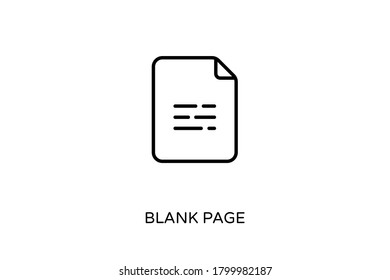 Linear page icon in vector. Logotype