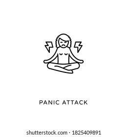 Linear Panic Attack Icon Vector Logotype Stock Vector (Royalty Free ...