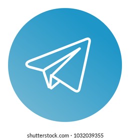 linear paper plane icon