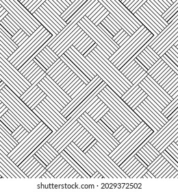 Linear pattern. Abstract line wallpaper. Fancy, mess, chaos graphic ornament. Modern geometric texture decoration background. Fabric print. Lineal pattern. Monochrome backdrop. Vector illustration.