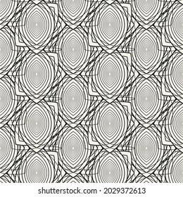 Linear pattern. Abstract line wallpaper. Fancy, mess, chaos graphic ornament. Modern geometric texture decoration background. Fabric print. Lineal pattern. Monochrome backdrop. Vector illustration.