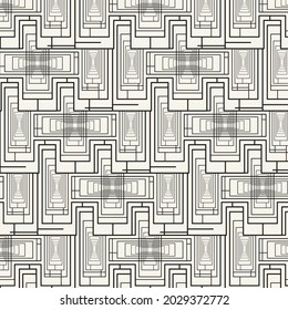Linear pattern. Abstract line wallpaper. Fancy, mess, chaos graphic ornament. Modern geometric texture decoration background. Fabric print. Lineal pattern. Monochrome backdrop. Vector illustration.