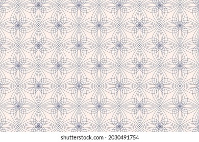 Linear pattern. Abstract line wallpaper. Fancy, mess, chaos graphic ornament. Modern geometric texture decoration background. Fabric print. Lineal pattern. Monochrome backdrop. Vector illustration.