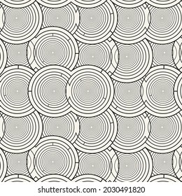 Linear pattern. Abstract line wallpaper. Fancy, mess, chaos graphic ornament. Modern geometric texture decoration background. Fabric print. Lineal pattern. Monochrome backdrop. Vector illustration.