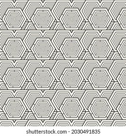 Linear pattern. Abstract line wallpaper. Fancy, mess, chaos graphic ornament. Modern geometric texture decoration background. Fabric print. Lineal pattern. Monochrome backdrop. Vector illustration.