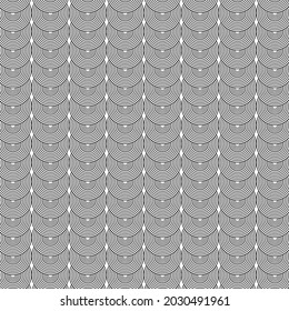 Linear pattern. Abstract line wallpaper. Fancy, mess, chaos graphic ornament. Modern geometric texture decoration background. Fabric print. Lineal pattern. Monochrome backdrop. Vector illustration.