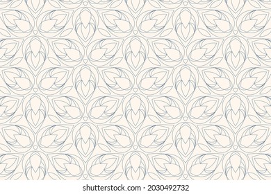 Linear Pattern. Abstract Line Wallpaper. Fancy, Mess, Chaos Graphic Ornament. Modern Geometric Texture Decoration Background. Fabric Print. Lineal Pattern. Monochrome Backdrop. Vector Illustration.