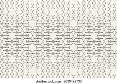 Linear pattern. Abstract line wallpaper. Fancy, mess, chaos graphic ornament. Modern geometric texture decoration background. Fabric print. Lineal pattern. Monochrome backdrop. Vector illustration.