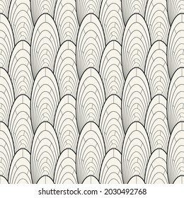 Linear pattern. Abstract line wallpaper. Fancy, mess, chaos graphic ornament. Modern geometric texture decoration background. Fabric print. Lineal pattern. Monochrome backdrop. Vector illustration.