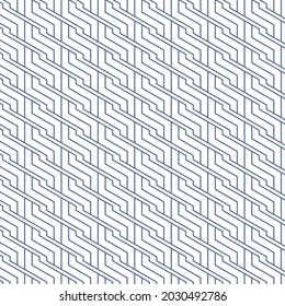 Linear pattern. Abstract line wallpaper. Fancy, mess, chaos graphic ornament. Modern geometric texture decoration background. Fabric print. Lineal pattern. Monochrome backdrop. Vector illustration.
