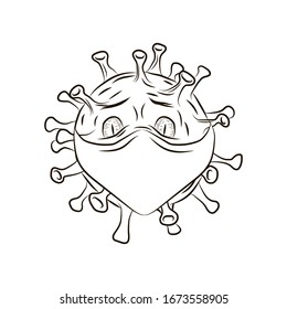 Linear pattern of bacillus hantavirus. World pandemic