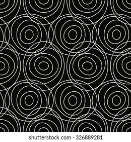 The linear pattern of circles in layers, seamless vector background.