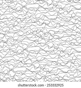 The linear pattern of curved lines, seamless vector background.