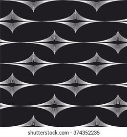 Linear pattern, diamond, mesh, seamless vector background.