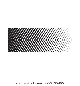 Linear pattern with diminishing lines on a white background