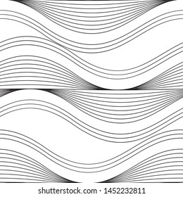 Linear pattern grid, curve, simple, multipurpose, seamless vector background.