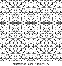 Linear pattern, grid, motif, curve, universal, seamless vector background.