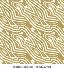 Linear pattern grid,curve, diagonal, wave, seamless vector background.