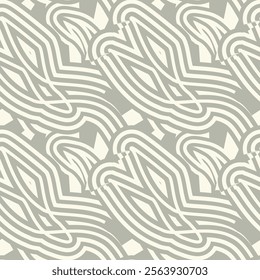 Linear pattern grid,curve, diagonal, wave, seamless vector background.