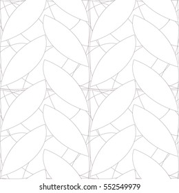 linear pattern, leaves, mesh, netting, seamless vector background.