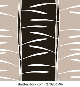 Linear pattern leaves seamless vector background.