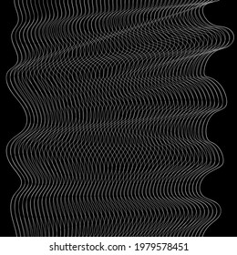 linear pattern of light stripes on a dark background