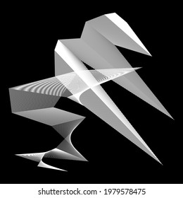 linear pattern of light stripes on a dark background
