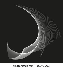 linear pattern of light stripes on a dark background