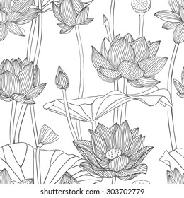 15,800 Black White Lotus Flower Drawing Images, Stock Photos & Vectors ...