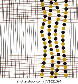 Linear pattern mesh, polka, simple, seamless vector background.