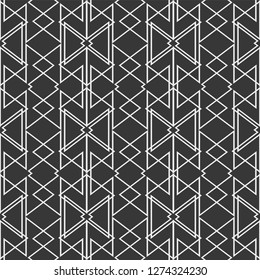 Linear pattern mesh, straight, broken, geometric, seamless vector background.