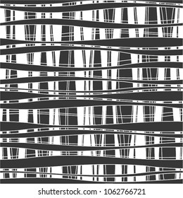Linear pattern mesh, stripes, wave, seamless vector background.