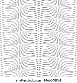 Linear pattern mesh, wave, weaving, seamless vector background.