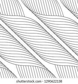 Linear pattern mesh, weaving, seamless vector background.