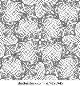 Linear pattern mesh, weaving, seamless vector background.