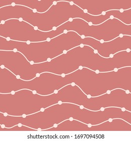 Linear pattern. Nude colors and pastel shades. Seamless pattern. Line art. Print for postcards, posters, banners, scrapbooking. Stripe texture. Wavy background.
