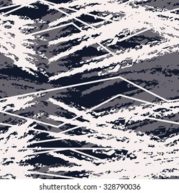 Linear pattern, scribble, curve, seamless vector background.