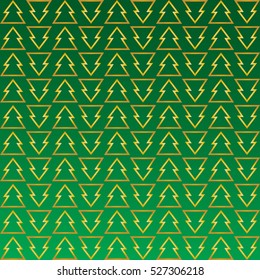 Linear pattern of silhouette of a Christmas tree