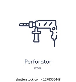 Linear perforator icon from General outline collection. Thin line perforator icon isolated on white background. perforator trendy illustration