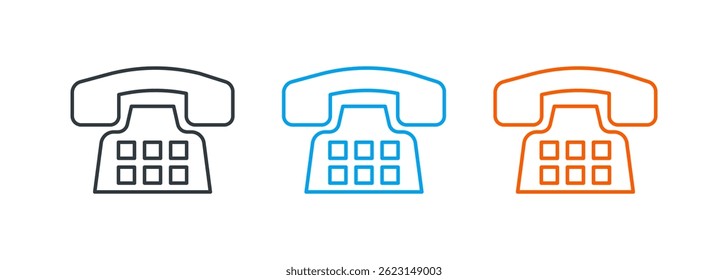 ícone de telefone linear set eps10