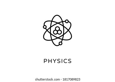 Linear Physics icon in vector. Logotype
