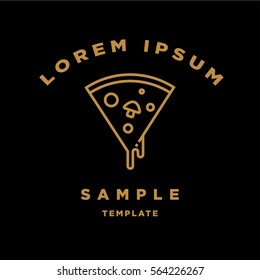 Linear Pizza Sign Vector Design