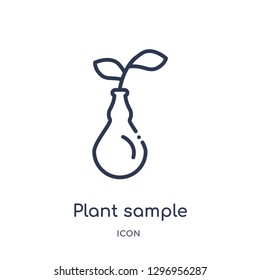 Linear plant sample icon from Education outline collection. Thin line plant sample icon isolated on white background. plant sample trendy illustration