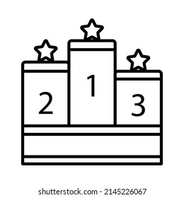 Linear Podium icon with white background
