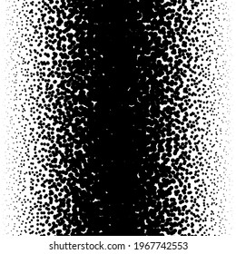 Linear pointillist halftone, screentone random dots, circles pattern