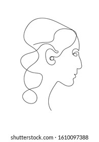 
Linear portrait. Custom appearance. Subterranean creativity. Vector illustration.