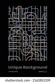 Linear poster with 3 special colors, combined with less elaborate lines