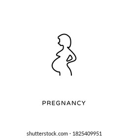 Linear Pregnancy icon in vector. Logotype