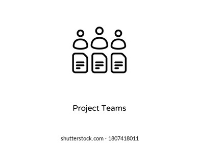 Linear Project Teams icon in vector. Logotype