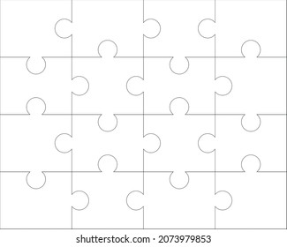 Linear Puzzle Game Vector Illustration Stock Vector (Royalty Free ...